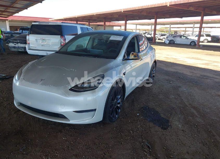 Photo 2 of 2021 Tesla Model Y PERFORMANCE DUAL MOTOR ALL-WHEEL DRIVE (VIN 5YJYGDEF7MF098583)