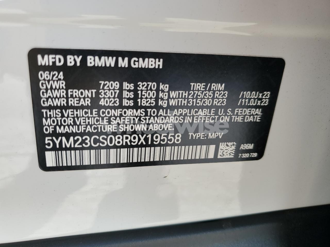 Photo 13 of 2024 BMW XM (VIN 5YM23CS08R9X19558)