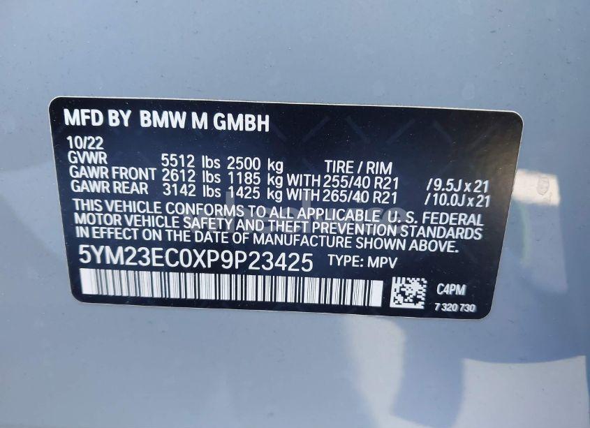 Photo 9 of 2023 Bmw X4 M (VIN 5YM23EC0XP9P23425)