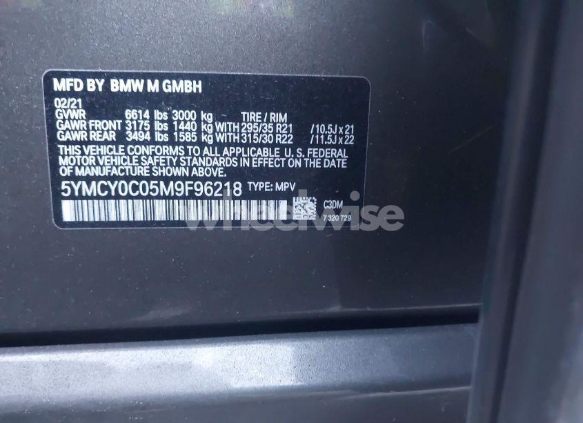 Photo 9 of 2021 Bmw X6 M (VIN 5YMCY0C05M9F96218)