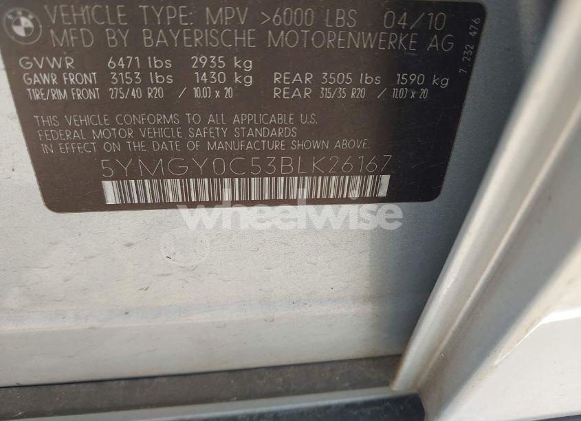 Photo 9 of 2011 Bmw X5 M (VIN 5YMGY0C53BLK26167)