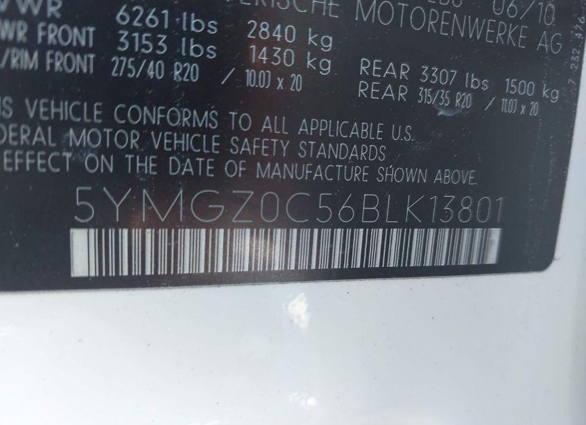 Photo 9 of 2011 Bmw X6 M (VIN 5YMGZ0C56BLK13801)