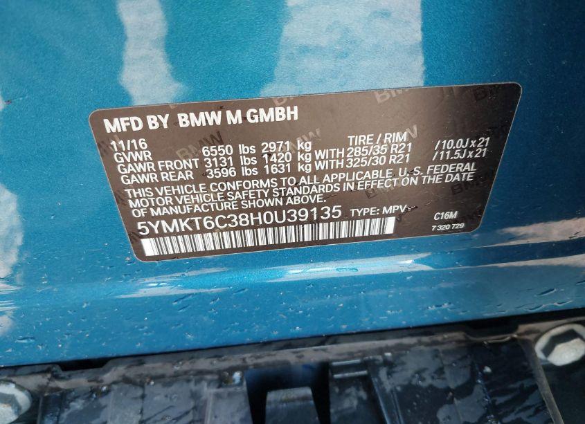 Photo 9 of 2017 Bmw X5 M (VIN 5YMKT6C38H0U39135)