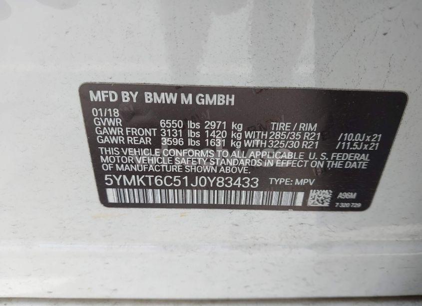 Photo 9 of 2018 Bmw X5 M (VIN 5YMKT6C51J0Y83433)