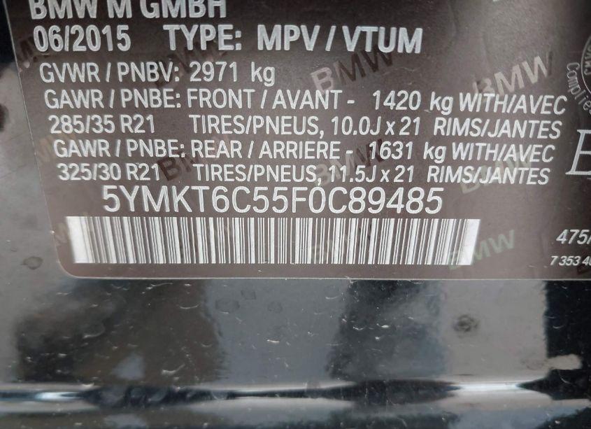 Photo 9 of 2015 Bmw X5 M (VIN 5YMKT6C55F0C89485)