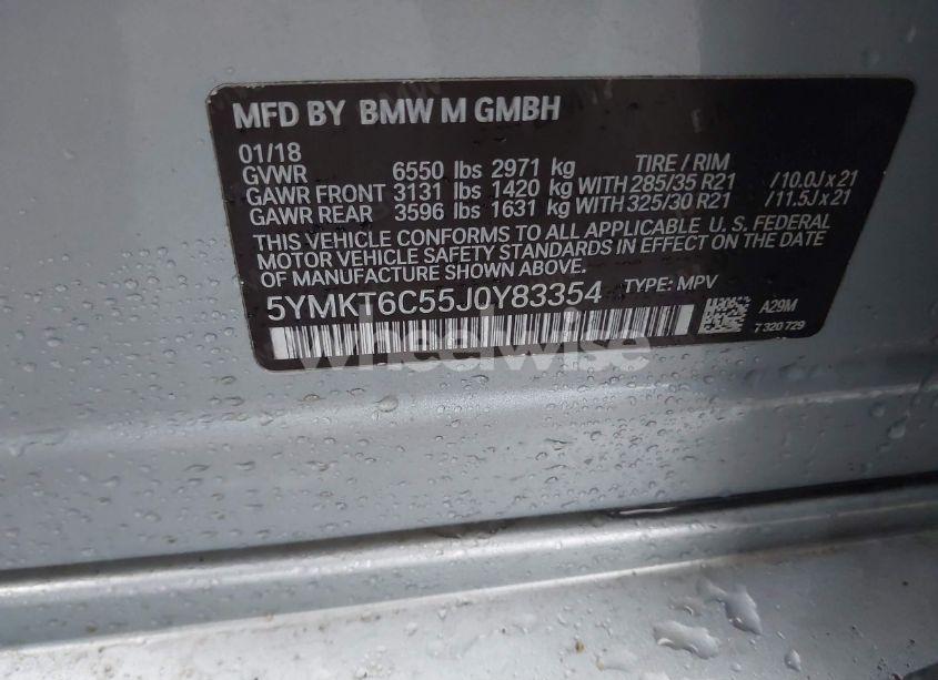 Photo 9 of 2018 Bmw X5 M (VIN 5YMKT6C55J0Y83354)