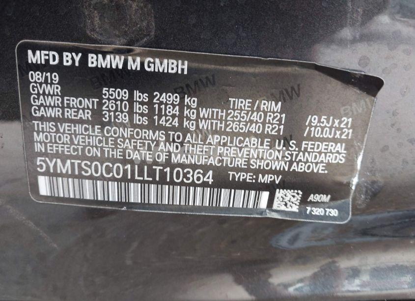 Photo 9 of 2020 Bmw X3 M (VIN 5YMTS0C01LLT10364)