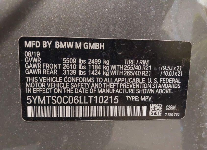 Photo 9 of 2020 Bmw X3 M (VIN 5YMTS0C06LLT10215)