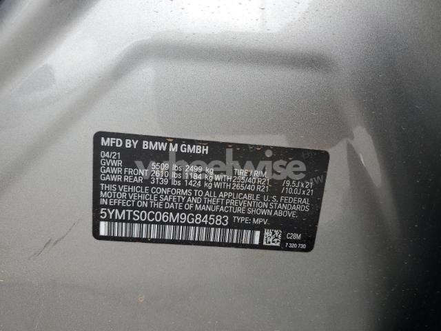 Photo 4 of 2021 BMW X3 M COMPETITION (VIN 5YMTS0C06M9G84583)