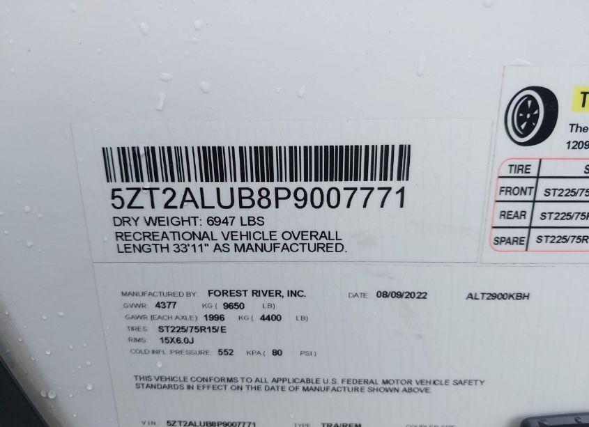 Photo 9 of 2023 East West ALTA 2900KBH (VIN 5ZT2ALUB8P9007771)