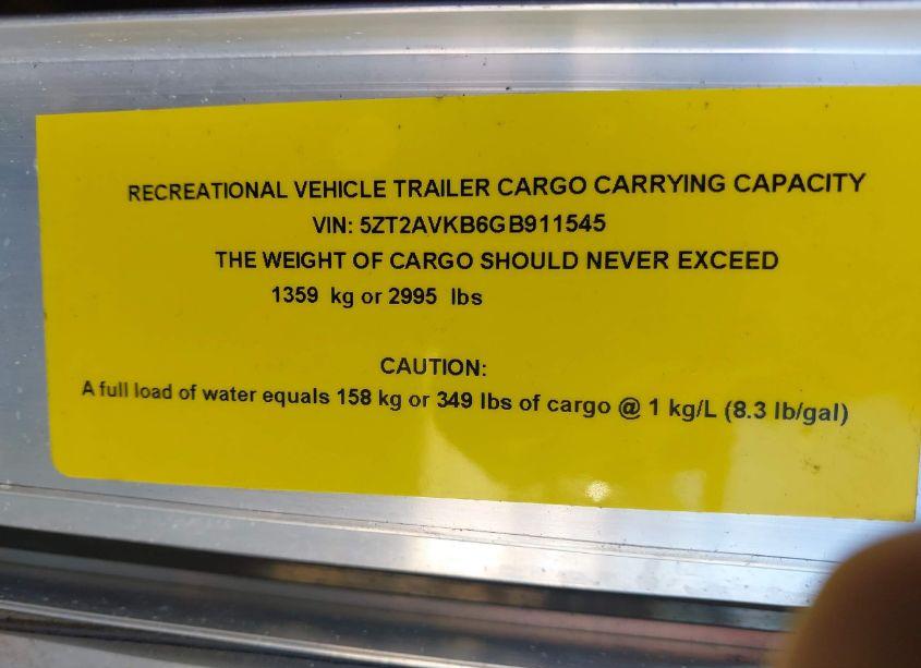 Photo 9 of 2016 Forest River OTHER (VIN 5ZT2AVKB6GB911545)