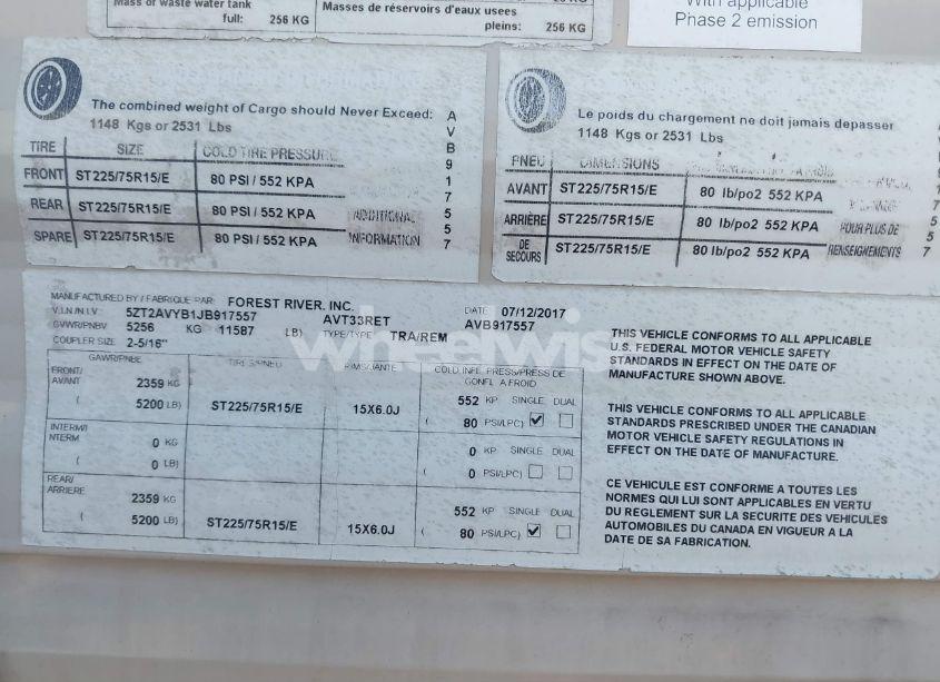 Photo 9 of 2018 Avenger Travel TRLR (VIN 5ZT2AVYB1JB917557)