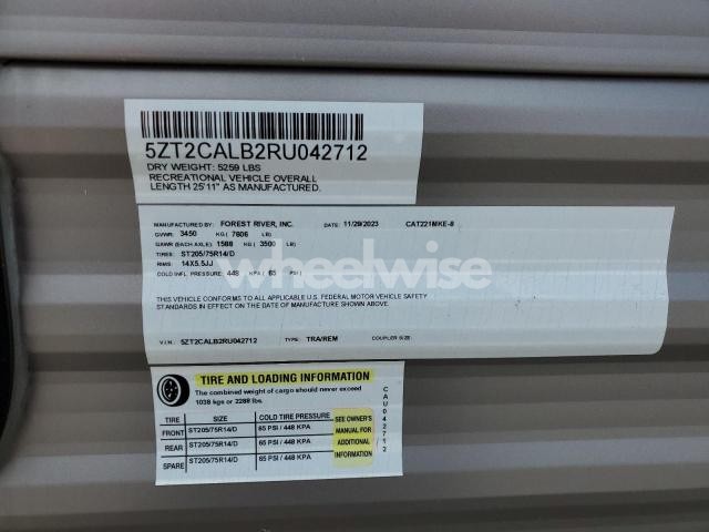 Photo 4 of 2024 FORESRIVER CATALINA (VIN 5ZT2CALB2RU042712)
