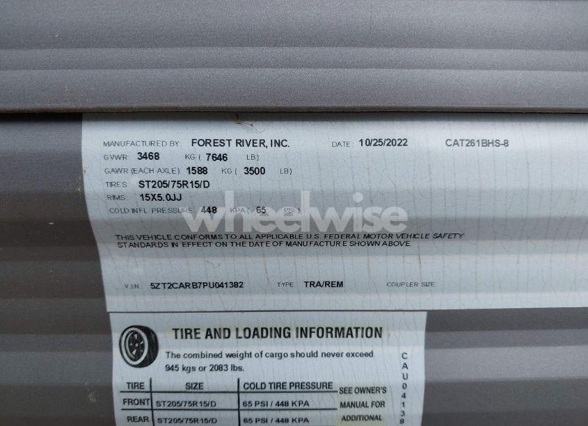 Photo 9 of 2023 Coachmen Travel TRLR (VIN 5ZT2CARB7PU041382)