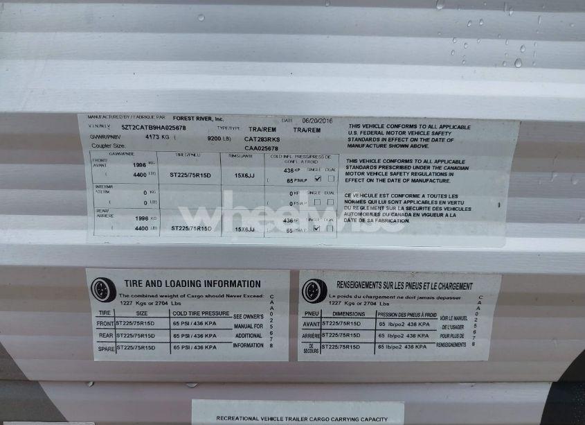 Photo 9 of 2017 Coachmen Catalina (VIN 5ZT2CATB9HA025678)