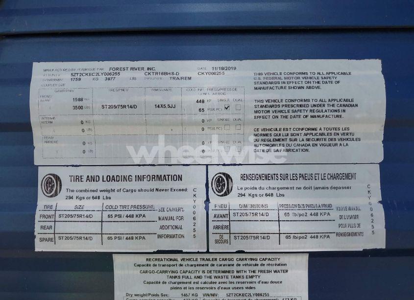 Photo 9 of 2020 Cherokee Products WOLFPUP (VIN 5ZT2CKEC2LY006255)