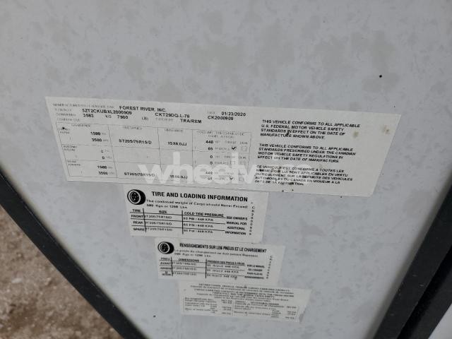 Photo 9 of 2020 FORESRIVER ALPHA WOLF (VIN 5ZT2CKUBXL2000909)