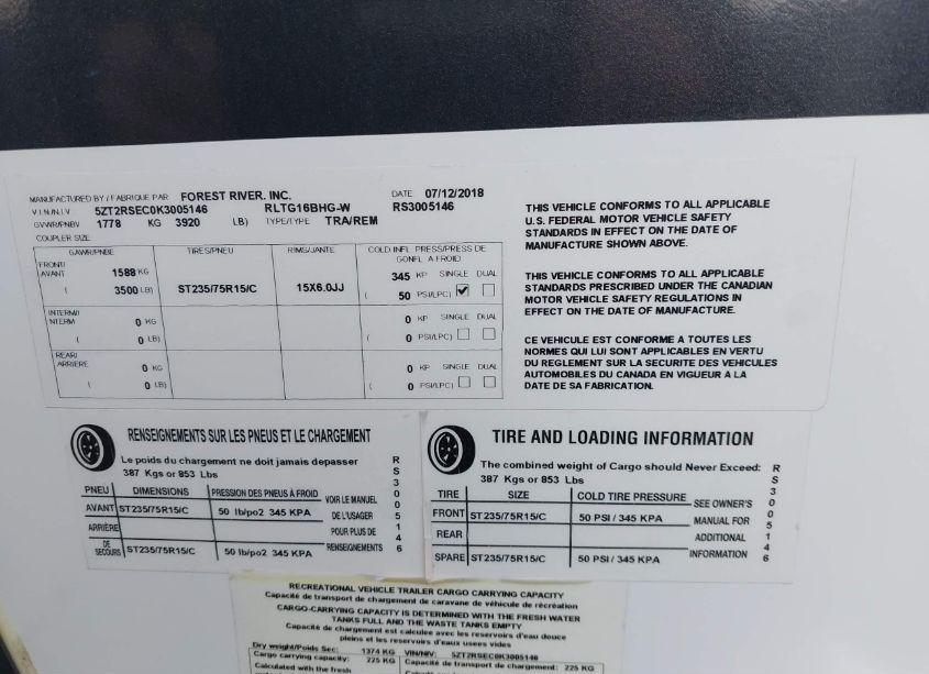 Photo 9 of 2019 Rockwood 16bh N/A (VIN 5ZT2RSEC0K3005146)