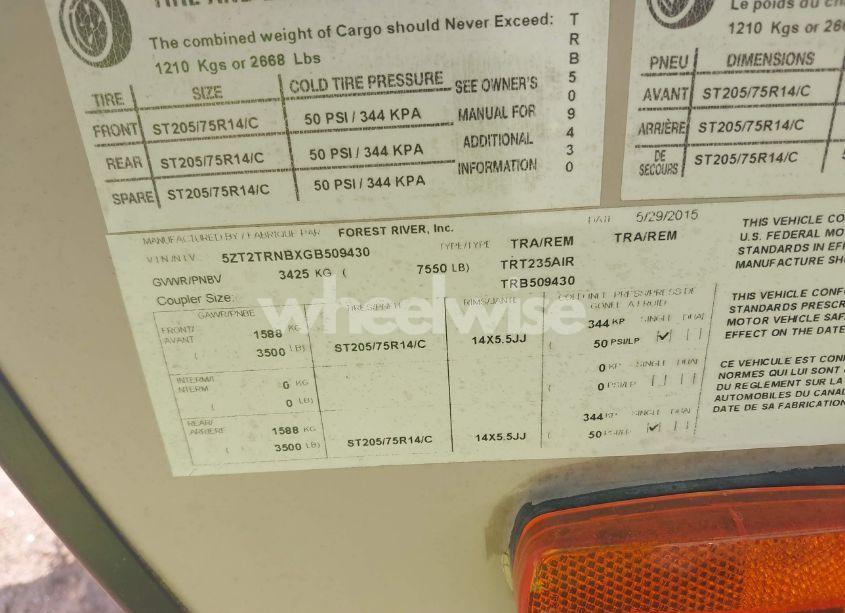 Photo 9 of 2016 Tracer M-235 AIR (VIN 5ZT2TRNBXGB509430)