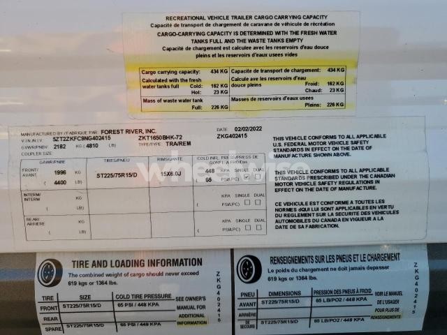 Photo 10 of 2022 FRRV TRVLTRLR (VIN 5ZT2ZKFC9NG402415)