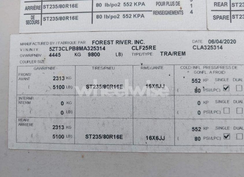 Photo 9 of 2021 Coachmen Chaparral N/A (VIN 5ZT3CLPB8MA325314)