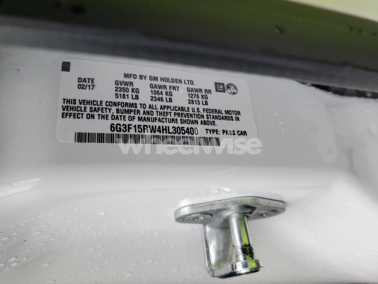 Photo 12 of 2017 CHEVROLET SS (VIN 6G3F15RW4HL305400)