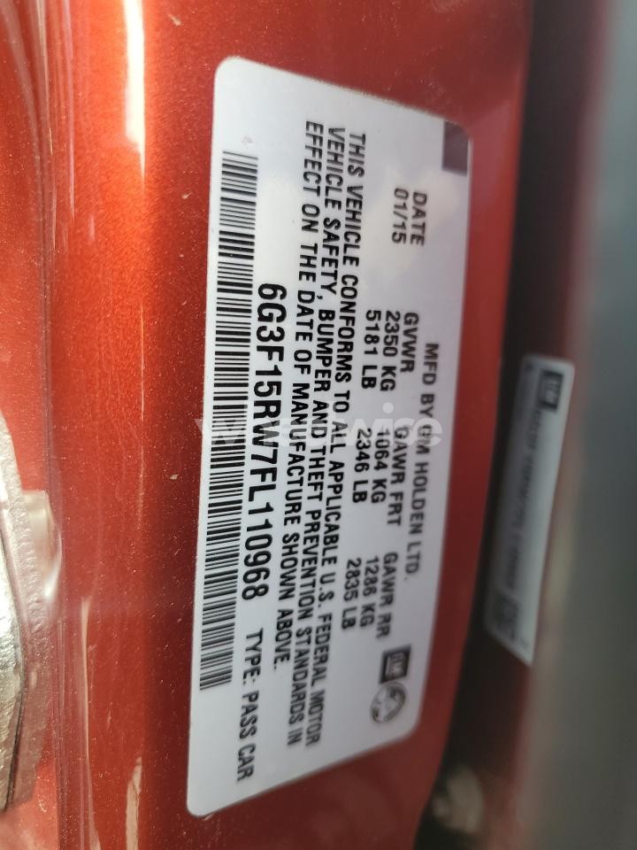 Photo 12 of 2015 CHEVROLET SS (VIN 6G3F15RW7FL110968)