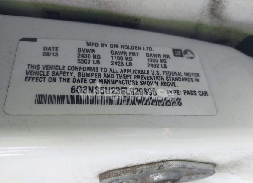 Photo 9 of 2014 Chevrolet Caprice POLICE (VIN 6G3NS5U23EL929696)