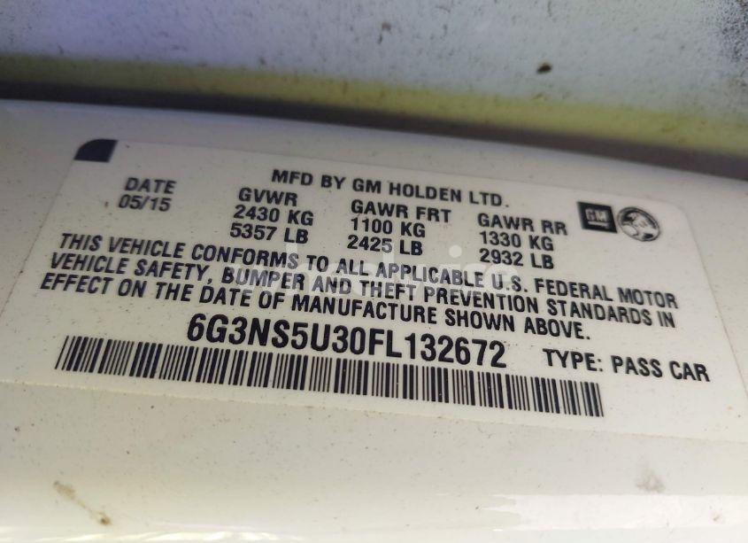 Photo 9 of 2015 Chevrolet Caprice POLICE (VIN 6G3NS5U30FL132672)