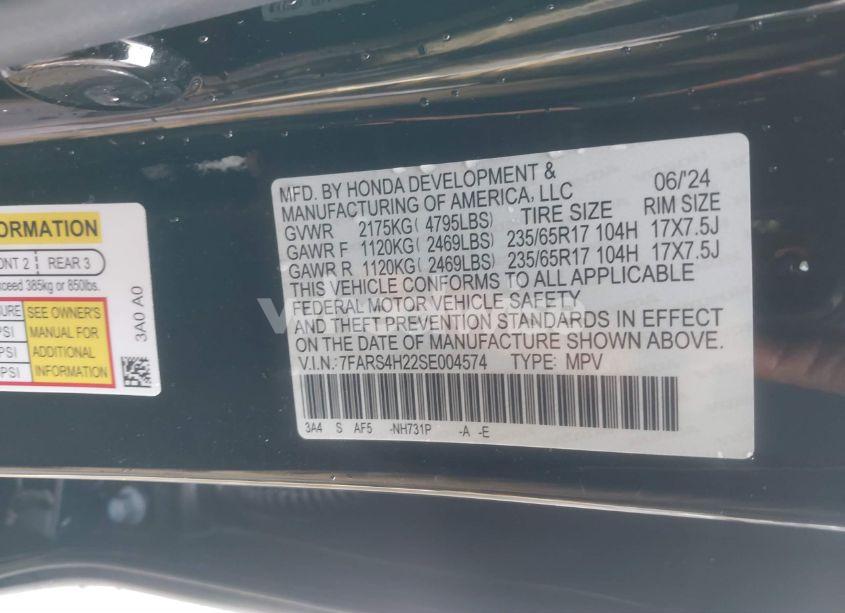 Photo 9 of 2025 Honda Cr-v LX AWD (VIN 7FARS4H22SE004574)