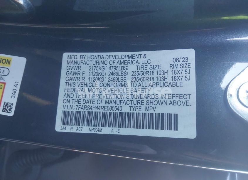 Photo 9 of 2024 Honda Cr-v EX AWD (VIN 7FARS4H44RE000540)