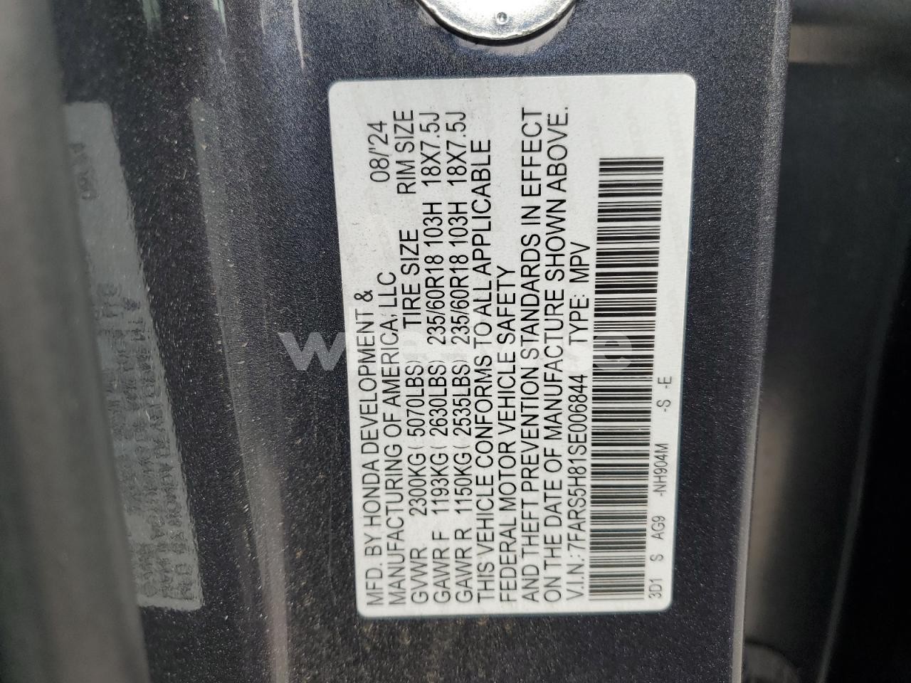 Photo 14 of 2025 HONDA CR-V SPORT-L (VIN 7FARS5H81SE006844)