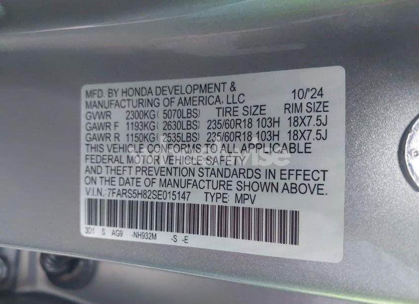 Photo 9 of 2025 Honda Cr-v HYBRID SPORT-L (VIN 7FARS5H82SE015147)