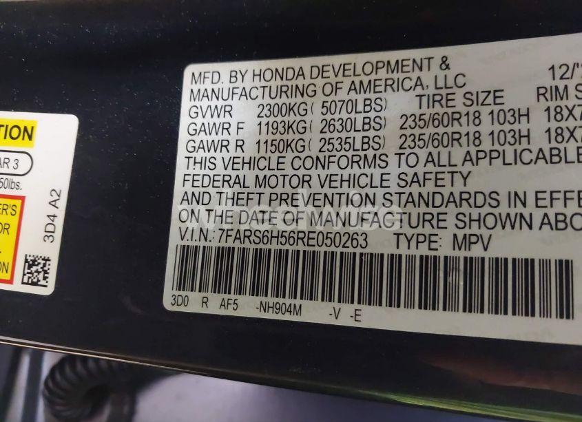 Photo 9 of 2024 Honda Cr-v HYBRID SPORT (VIN 7FARS6H56RE050263)