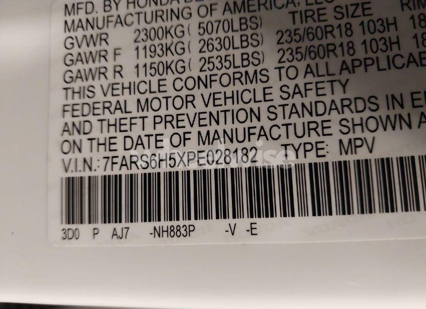 Photo 9 of 2023 Honda Cr-v HYBRID SPORT (VIN 7FARS6H5XPE028182)