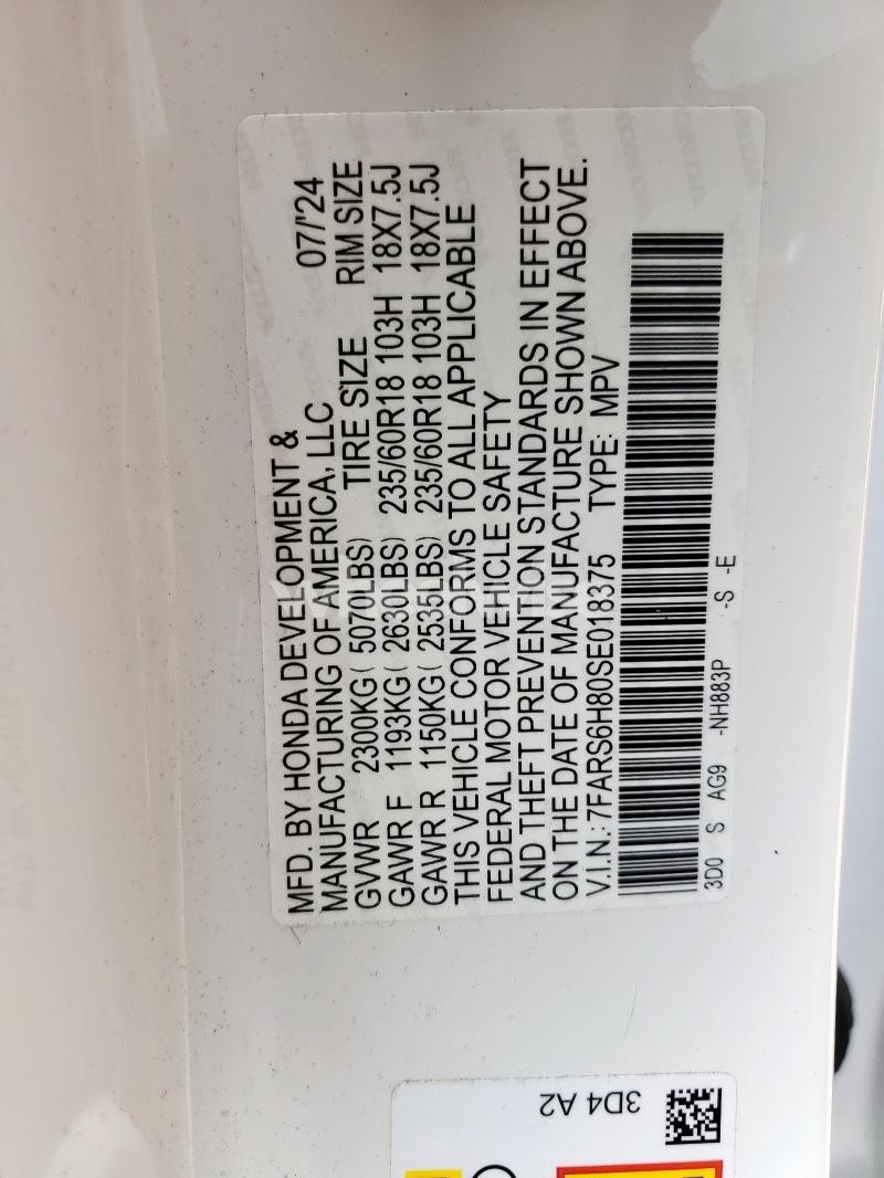 Photo 8 of 2025 HONDA CR-V SPORT-L (VIN 7FARS6H80SE018375)