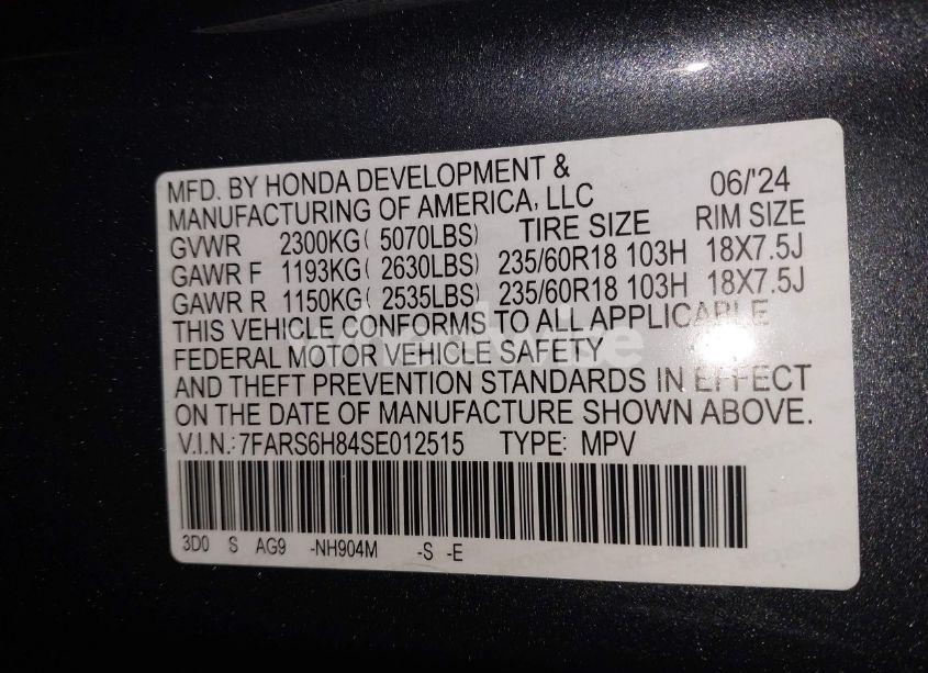 Photo 9 of 2025 Honda Cr-v HYBRID SPORT-L (VIN 7FARS6H84SE012515)