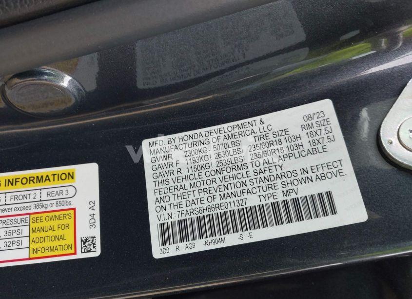 Photo 9 of 2024 Honda Cr-v HYBRID SPORT-L (VIN 7FARS6H86RE011327)