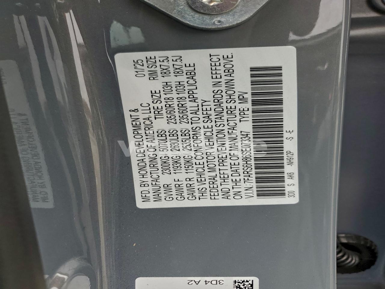 Photo 12 of 2025 HONDA CR-V SPORT-L (VIN 7FARS6H86SE073347)