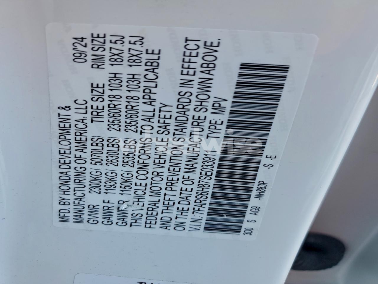 Photo 13 of 2025 HONDA CR-V SPORT-L (VIN 7FARS6H87SE033911)