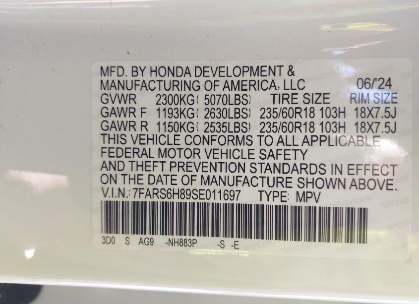 Photo 9 of 2025 Honda Cr-v HYBRID SPORT-L (VIN 7FARS6H89SE011697)