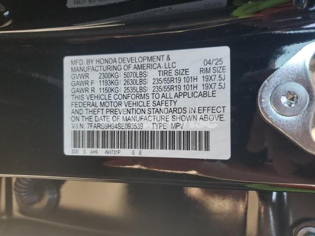 Photo 2 of 2025 HONDA CR-V SPORT TOURING N/A (VIN 7FARS6H94SE093539)