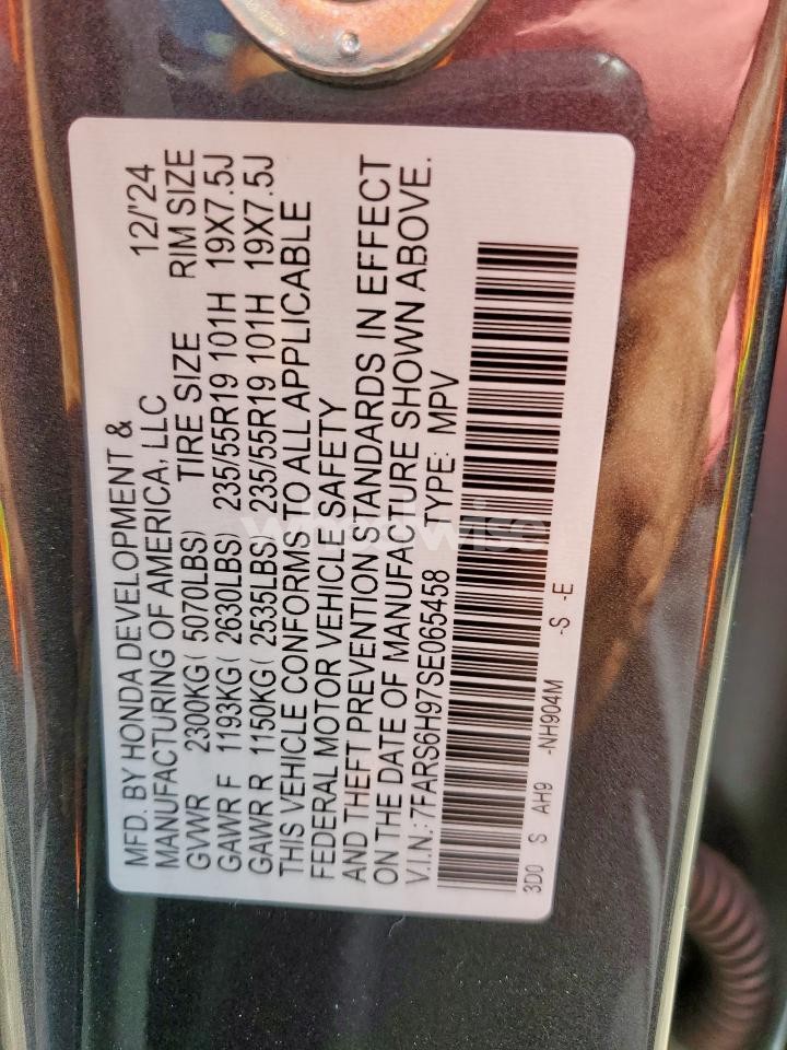 Photo 13 of 2025 HONDA CR-V SPORT TOURING (VIN 7FARS6H97SE065458)