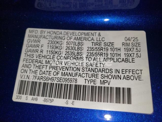 Photo 5 of 2025 HONDA CR-V SPORT TOURING N/A (VIN 7FARS6H97SE095978)