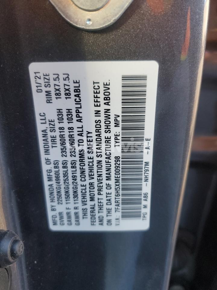 Photo 12 of 2021 HONDA CR-V EX (VIN 7FART6H5XME009298)