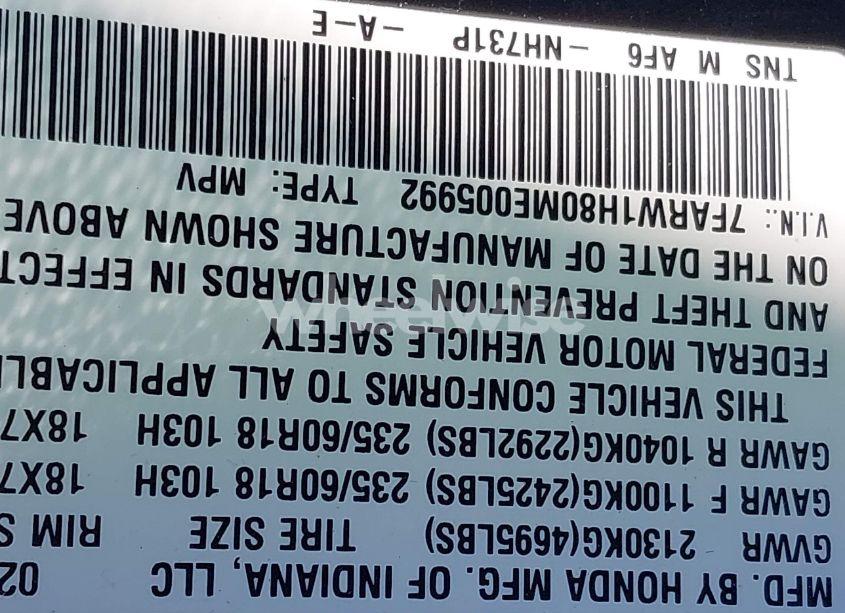Photo 9 of 2021 Honda Cr-v 2WD EX-L (VIN 7FARW1H80ME005992)