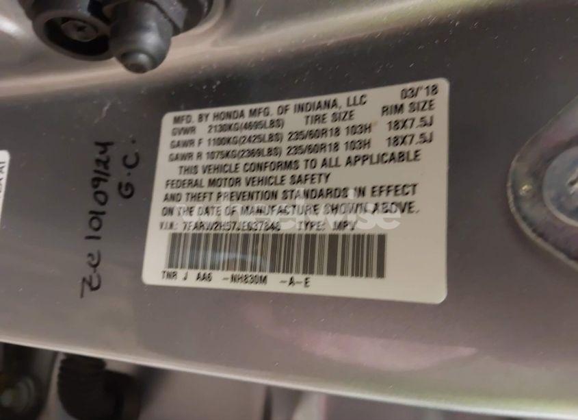 Photo 9 of 2018 Honda Cr-v EX (VIN 7FARW2H57JE037846)