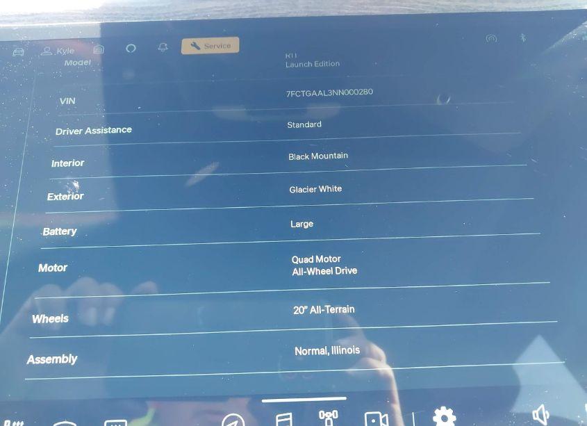 Photo 17 of 2022 Rivian R1t LAUNCH EDITION (VIN 7FCTGAAL3NN000280)