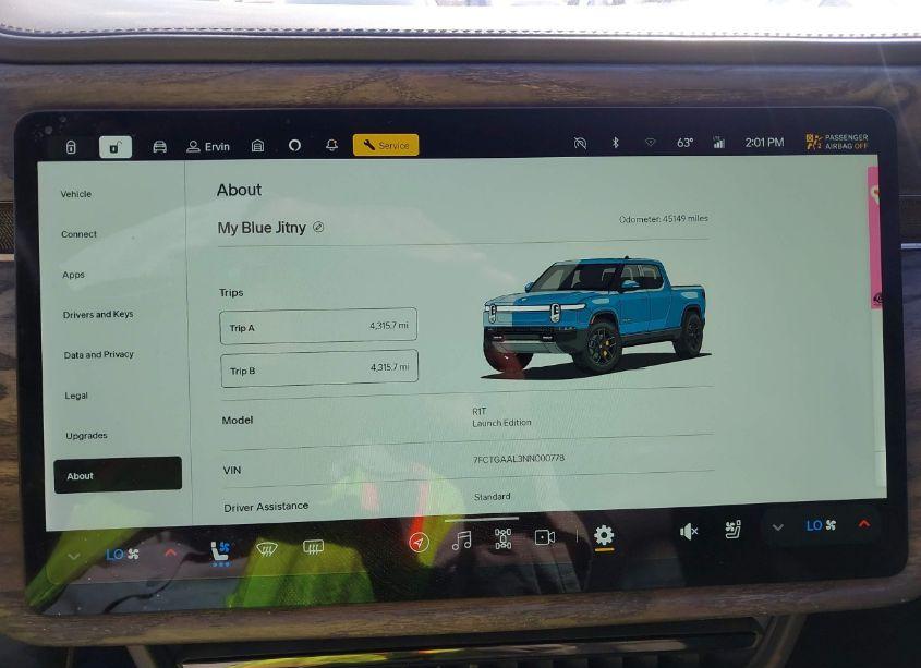 Photo 18 of 2022 Rivian R1t LAUNCH EDITION (VIN 7FCTGAAL3NN000778)