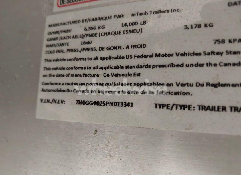 Photo 9 of 2023 Intech Trailer OTHER OTHER (VIN 7H0GG4025PN013341)